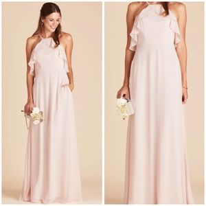 Birdy Grey Jules Bridesmaids Dress In Chiffon Pale Blush